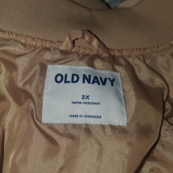 NWOT Old Navy Size 2X Oversized Short Water-Resistant Bomber Jacket in Tiramisu - Picture 7 of 10
